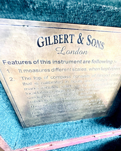Velká Dřevěná Krabice na Kompas "Gilbert & Sons" s Možností Gravírování