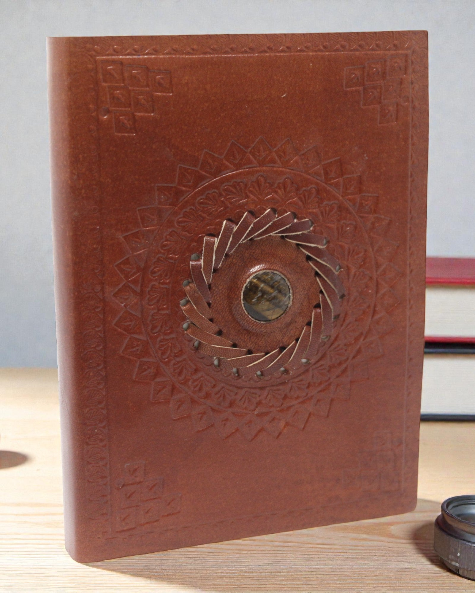 Шкіряний записник «Тигрове око» 17x12 cm