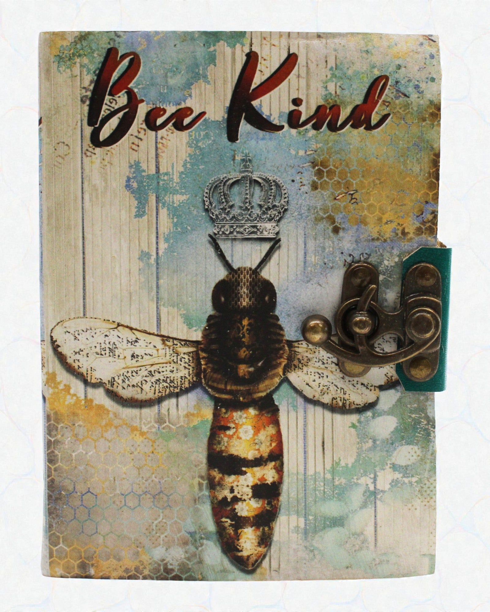 Apis Artis – Leather Notebook “Bee Kind” with Aged Pages