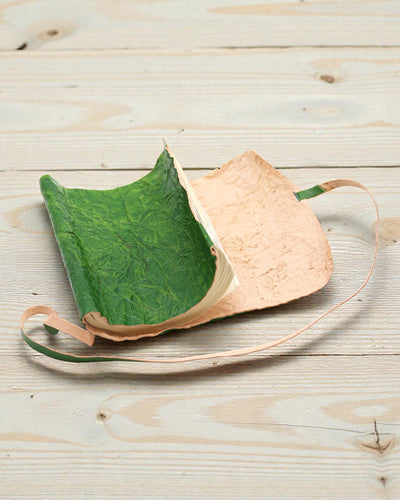 Roll-Up Leather Traveler’s Notebook Nomad Green – 21 × 15 cm