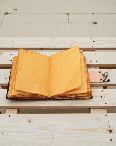 Kožený zápisník 7 barev čaker – 13 × 18 cm