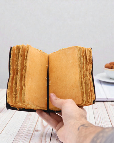 Товсті шкіряні нотатники з рваним краєм (12,7x8,9 cm) - Історії, які я розповідаю собі