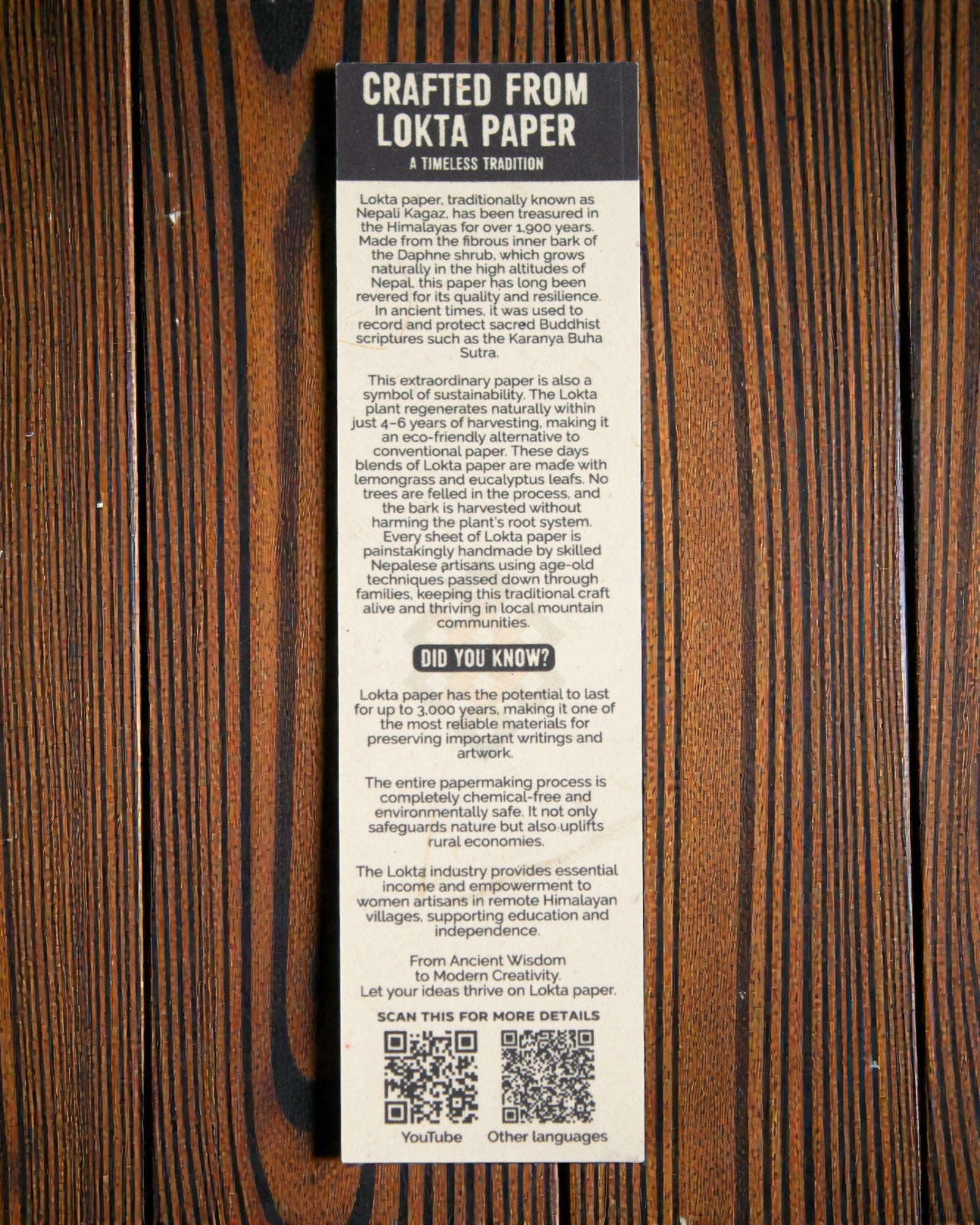 Nor de bumbac albastru – caiet mare Lokta cu bumbac albastru 21 × 15 cm, 45 de file