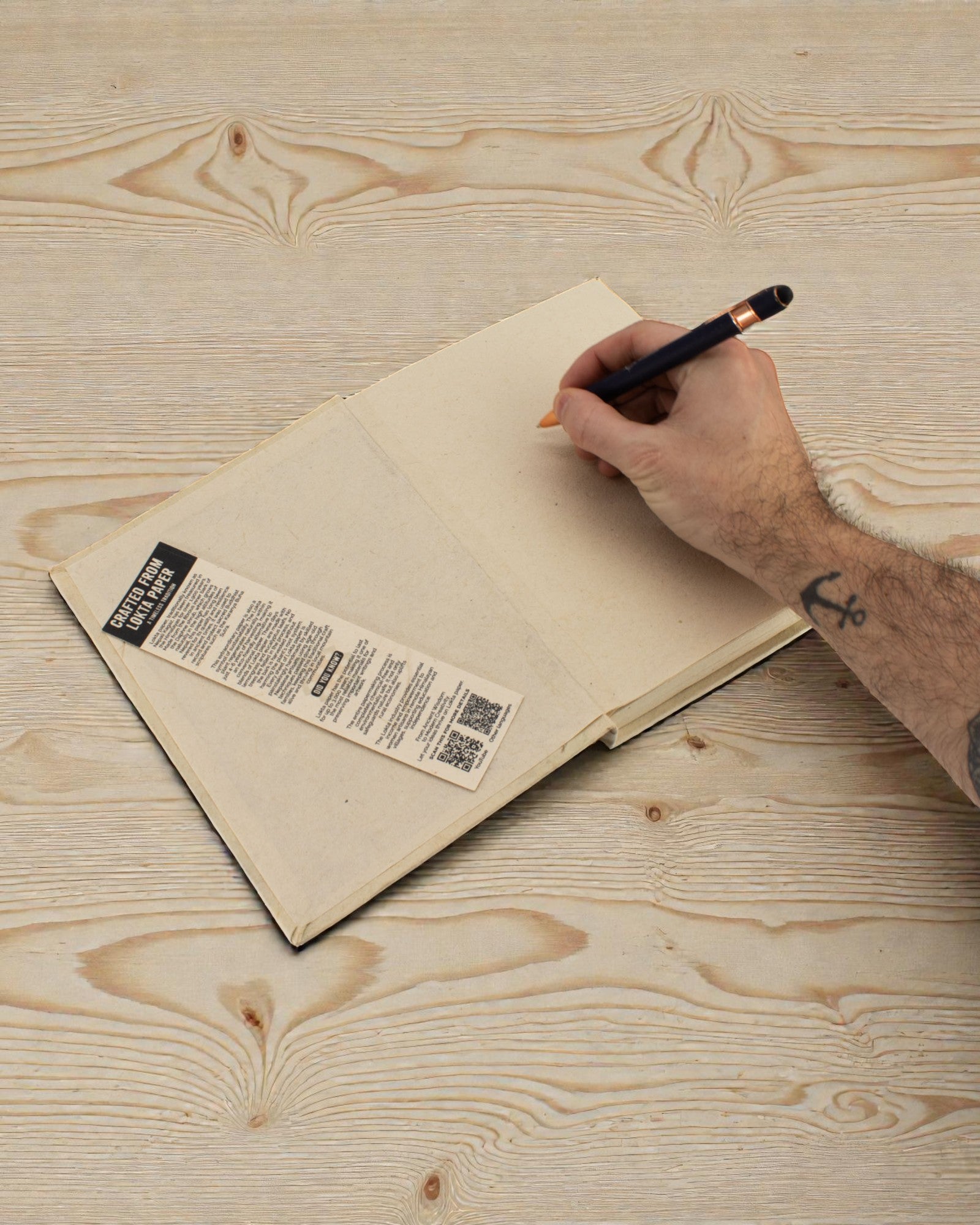 Velký zápisník Lokta Inspirace – Dech (45 listů, 21 × 15 cm)