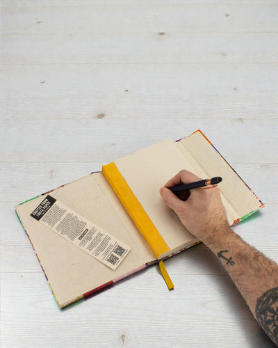 Duży Notatnik Lokta Patchwork – Wielobarwny (45 kartek, 21 x 15 cm)