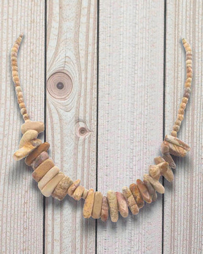 Ziemska Opowieść – Naszyjnik z Długich Kamieni z Jaspisu Obrazkowego