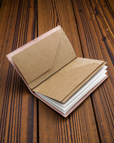 Jurnal din piele lucrat manual - Arborele Vieții - Verde (80 pagini)