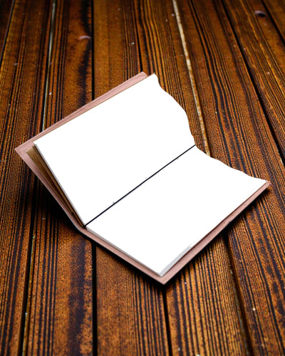 Handmade Leather Journal - Travel the World - Brown (80 pages)