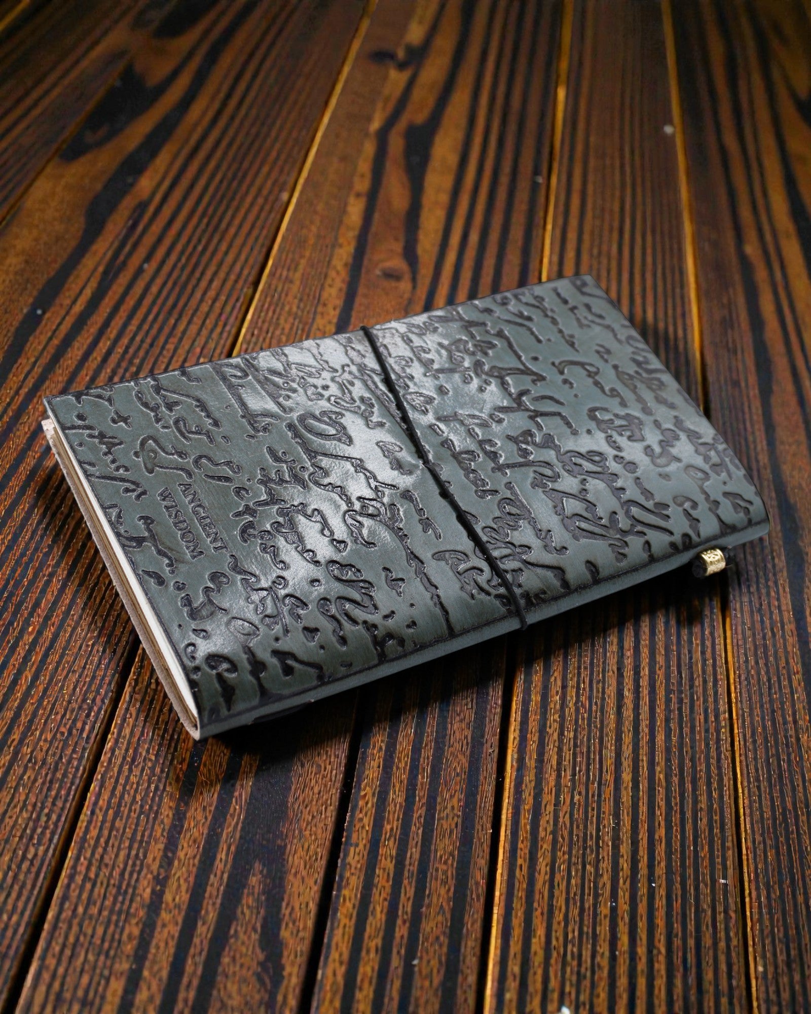 Jurnal din piele realizat manual – Lucruri importante de făcut – Gri (80 de pagini)