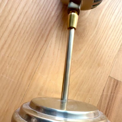Statuetka mikrofon retro z możliwością personalizacji grawerem, złota, 25 cm