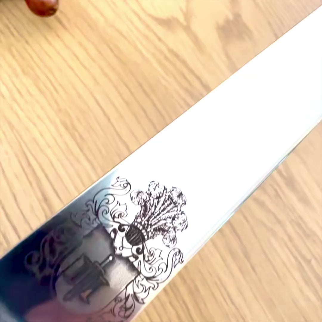 Stalowy Miecz Rycerski 84 cm w Pochwie - Replika SW-114 z Możliwością Personalizacji Grawerem
