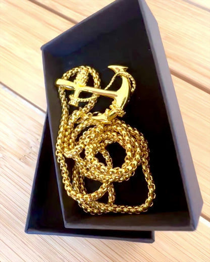 "Kotwica Determinacji - Amulet Morski", colier, posibilitate de personalizare cu gravură pentru cadou, 3 variante la alegere