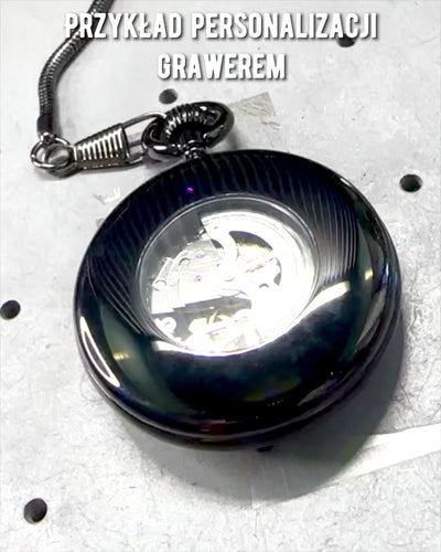 Ceas de Buzunar Mecanic cu Mecanism Vizibil – Opțiune de Personalizare