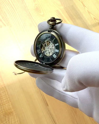 Кишеньковий годинник класичний "Vintage Elegance", золотий колір, можливість персоналізації гравіюванням