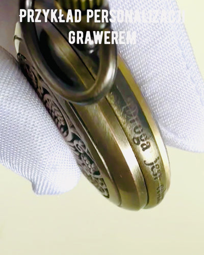 Kompas Nawigacyjny w Stylu Vintage z Ażurowym Wzorem – kolor brązowo-złoty