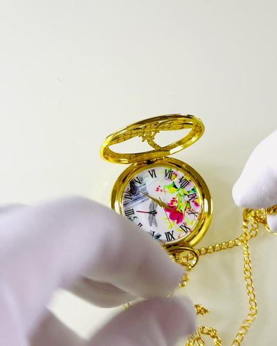 Classic Pocket Vintage Watch with Transparent Cover