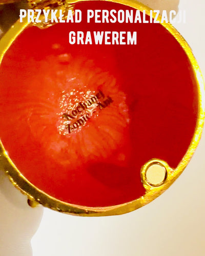 Heavenly Faberge Egg – Enameled Jewelry Organizer - sky blue color. Personalization with engraving