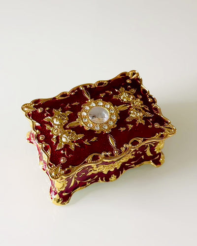 Скринька, Органайзер для Прикрас у Вінтажному Стилі – Металева Скринька Скарбів з Декоративними Елементами