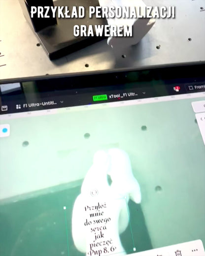 Елегантний Зв'язок - Маленька Декоративна Фігурка з Опцією Гравіювання - білий колір