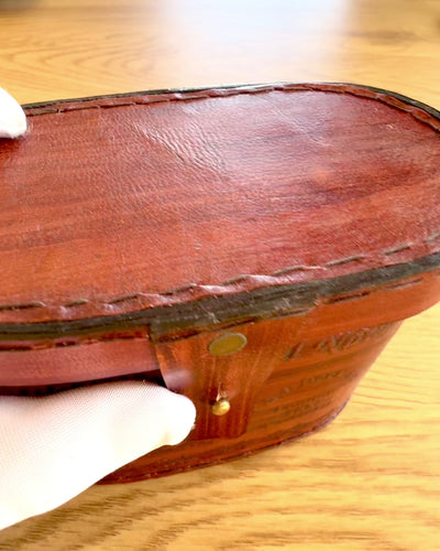 Binoclu cu etui din piele Victorian's Eye, 11 cm din alamă, decorat manual, personalizare cu gravură pentru cadou