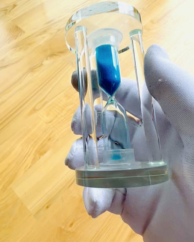 Пісочний годинник «Blue Elegance», висотою 10 см, відміряє 10 хвилин часу