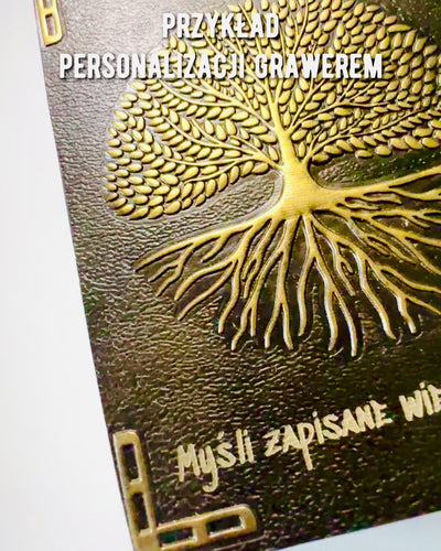 Вінтажний Щоденник "Дерево Життя" A6 - Елегантна Тиснена Обкладинка зі Штучної Шкіри, 100 Аркушів