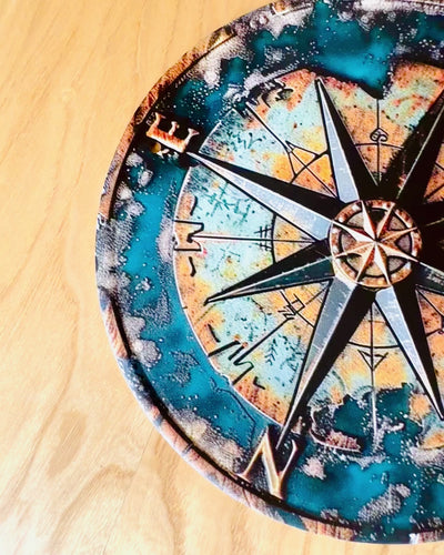 Námořní kompas, dekorativní přívěsek, přívěsek, možnost personalizace gravírováním