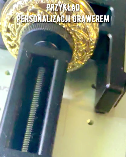 "Golden Majesty" – Luxury Mechanical Pocket Watch with Transparent Core, Customizable with Engraving
