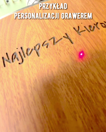 Set din lemn „Piersiówka Elegance” cu posibilitatea personalizării prin gravură