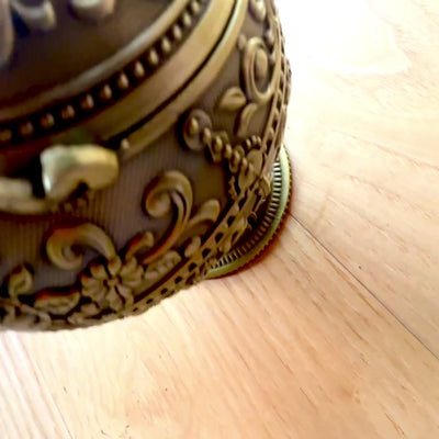 Elegant metal ball ashtray with engraving