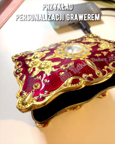 Скринька, Органайзер для Прикрас у Вінтажному Стилі – Металева Скринька Скарбів з Декоративними Елементами