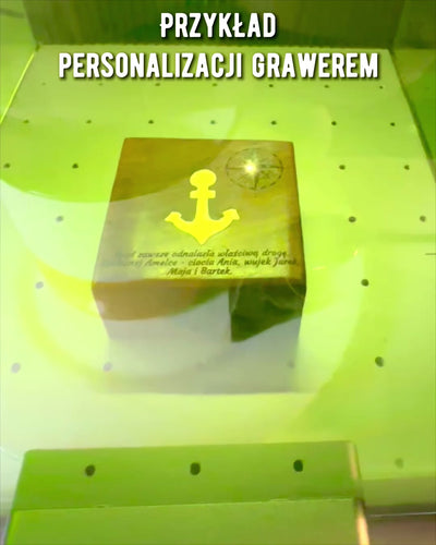 Dřevěná krabička na kompaktní kompas "Maritime" - možnost personalizace gravírováním