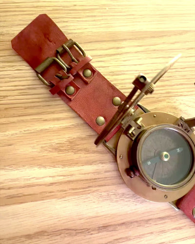 Сонячний годинник "Античний Компас", наручний годинник з компасом, можливість персоналізації гравіюванням