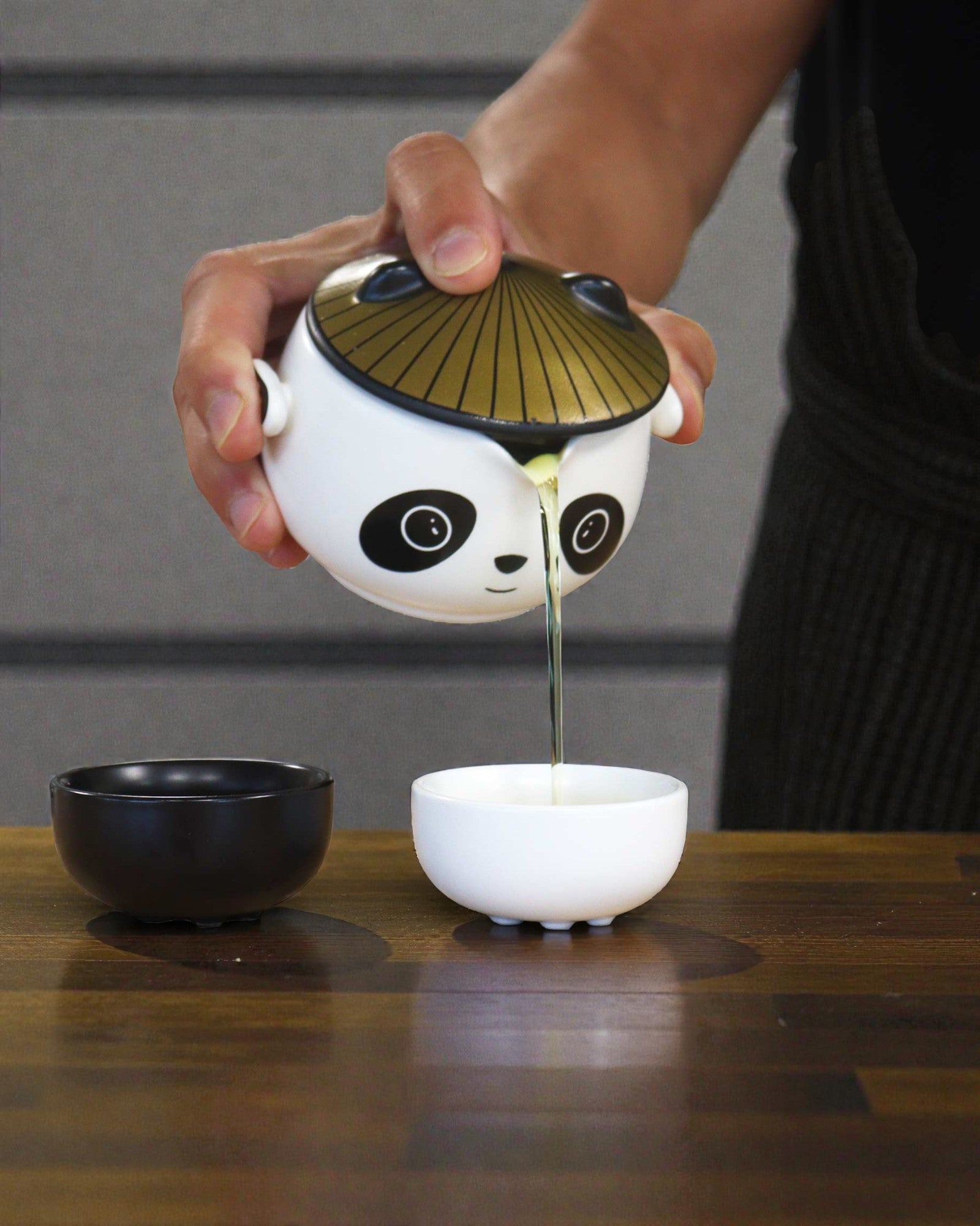 Панда – туристичний набір для чаю з кришкою та 2 чашечками