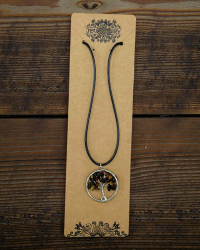 Náhrdelník Strom života Ochrana a sebedůvěra – Tygří oko